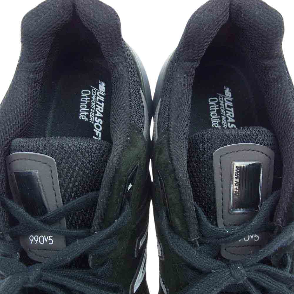 NEW BALANCE ニューバランス アメリカ製 M990BK5 990 V5 スニーカー ブラック系 26cm【美品】【中古】