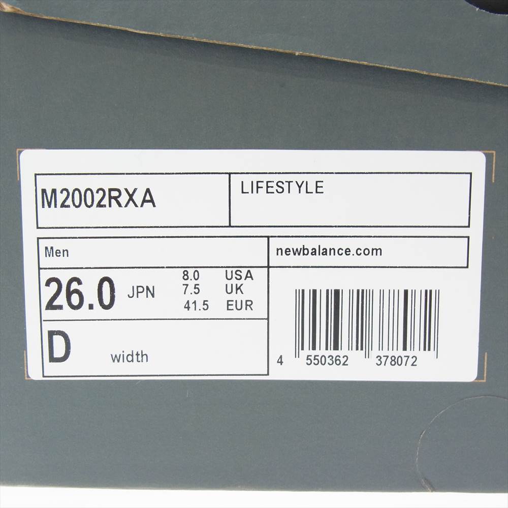 NEW BALANCE ニューバランス M2002RXA GORE-TEX USED加工 ゴアテックス スニーカー グレー系 26cm【新古品】【未使用】【中古】