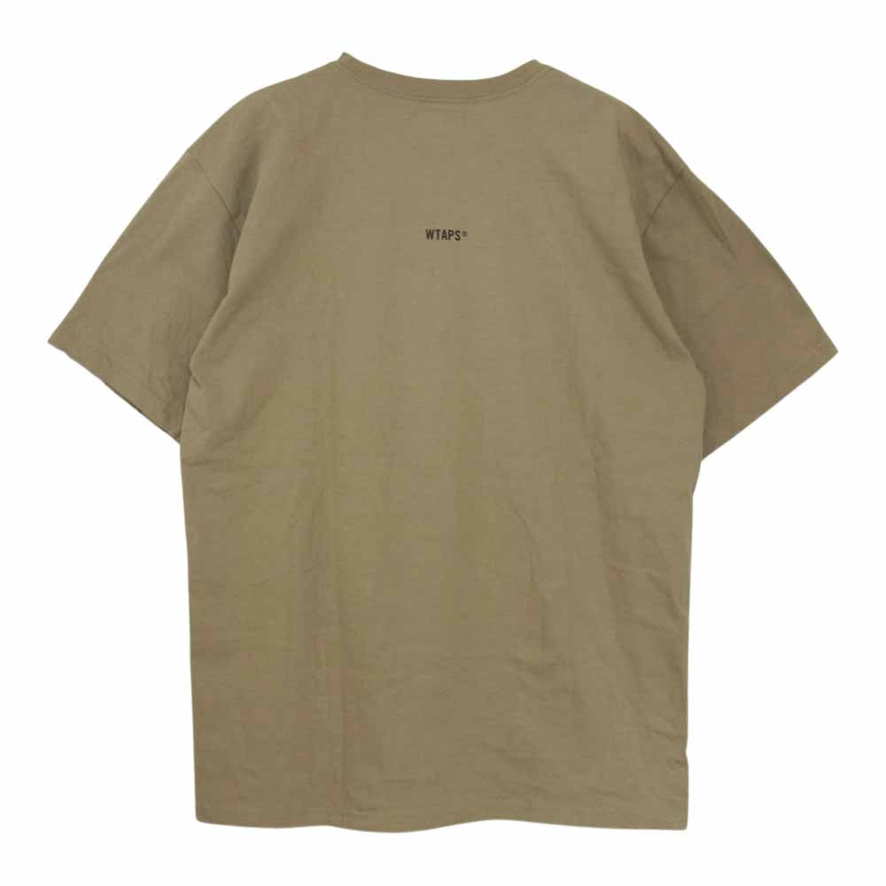 WTAPS ダブルタップス LONG LIVE WTAPS プリント 半袖 Tシャツ ベージュ ベージュ系 03【中古】