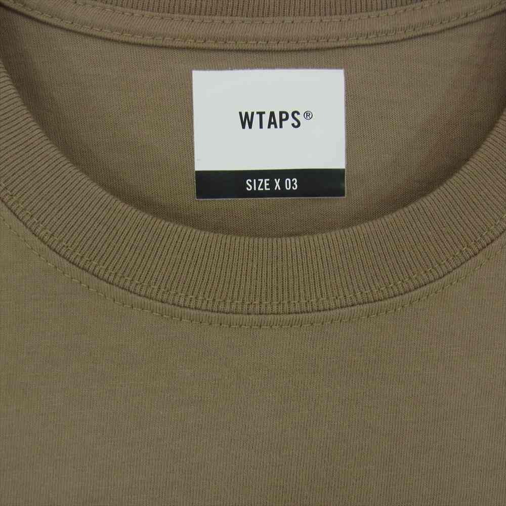WTAPS ダブルタップス LONG LIVE WTAPS プリント 半袖 Tシャツ ベージュ ベージュ系 03【中古】