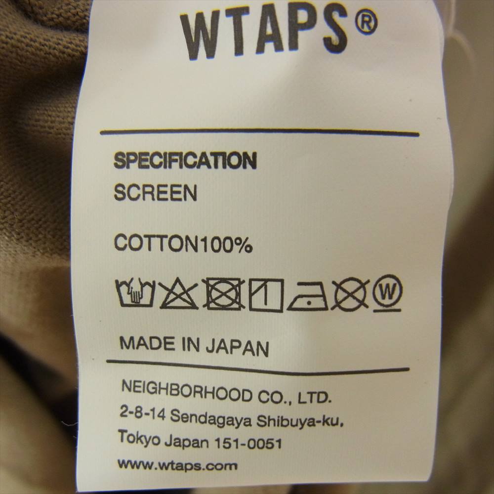 WTAPS ダブルタップス LONG LIVE WTAPS プリント 半袖 Tシャツ ベージュ ベージュ系 03【中古】