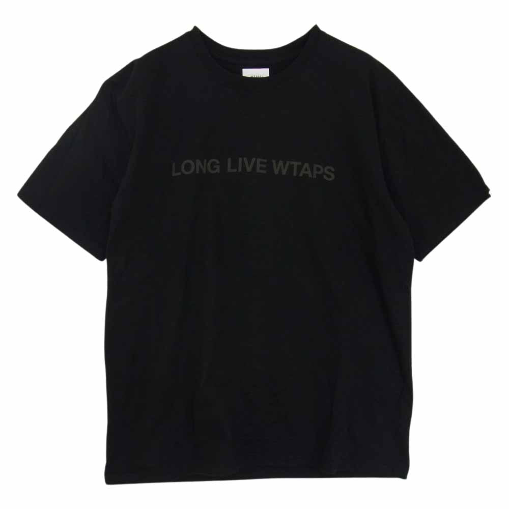WTAPS ダブルタップス LONG LIVE WTAPS プリント 半袖 Tシャツ ブラック ブラック系 X 03【中古】