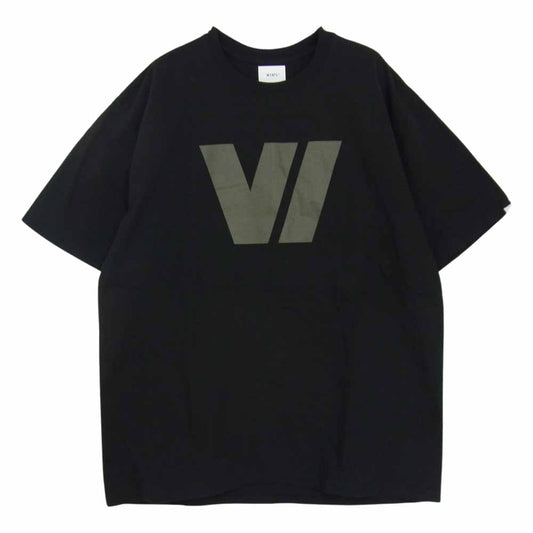 WTAPS ダブルタップス 21SS 211PCDT-ST08S V/ SS TEE バックロゴ プリント 半袖 Tシャツ ブラック系 X 04【中古】