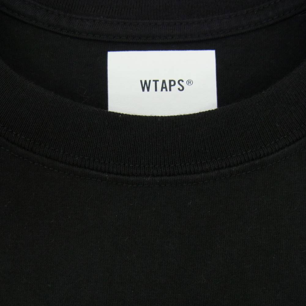 WTAPS ダブルタップス 21SS 211PCDT-ST08S V/ SS TEE バックロゴ プリント 半袖 Tシャツ ブラック系 X 04【中古】