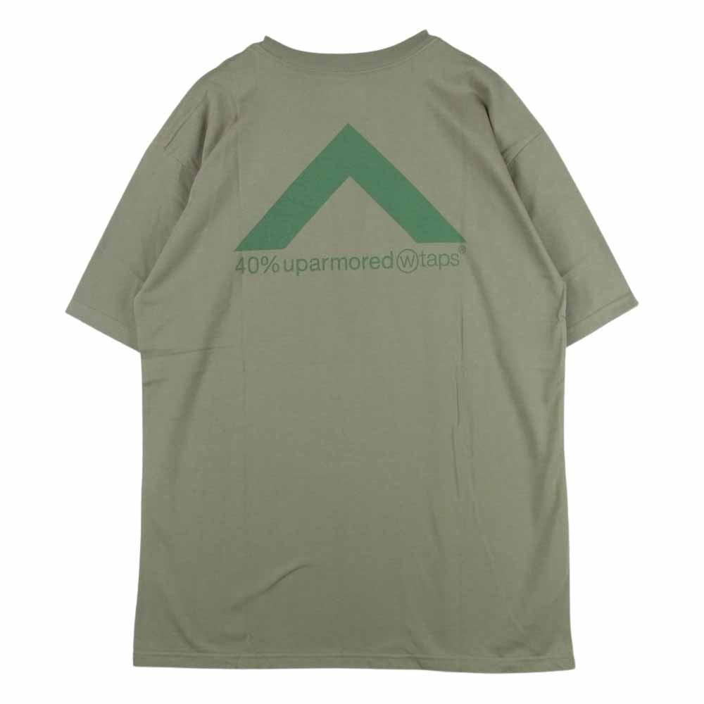 WTAPS ダブルタップス 20SS 201PCDT-ST05S 40PCT UPARMORED S/S TEE バックプリント 半袖 Tシャツ グレイッシュオリーブ系 03【極上美品】【中古】