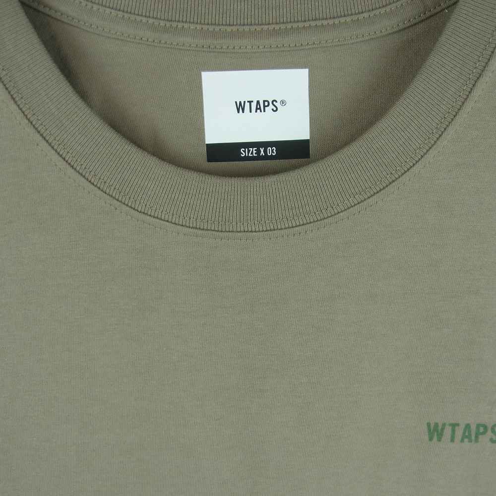 WTAPS ダブルタップス 20SS 201PCDT-ST05S 40PCT UPARMORED S/S TEE バックプリント 半袖 Tシャツ グレイッシュオリーブ系 03【極上美品】【中古】