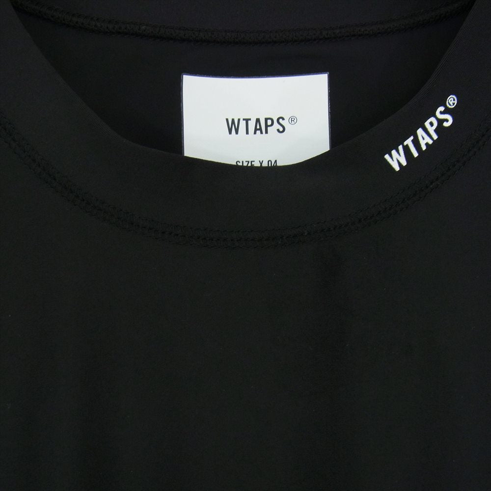 WTAPS ダブルタップス 21SS 211ATDT-CSM34 ARMA SS NYPU モックネック ジャージ 半袖 Tシャツ ブラック系 X 04【中古】
