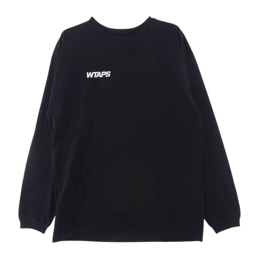 WTAPS ダブルタップス 20AW 202ATDT-LT01S STENCIL L/S TEE バックプリント ロゴ 長袖 Tシャツ ブラック系 X03【極上美品】【中古】