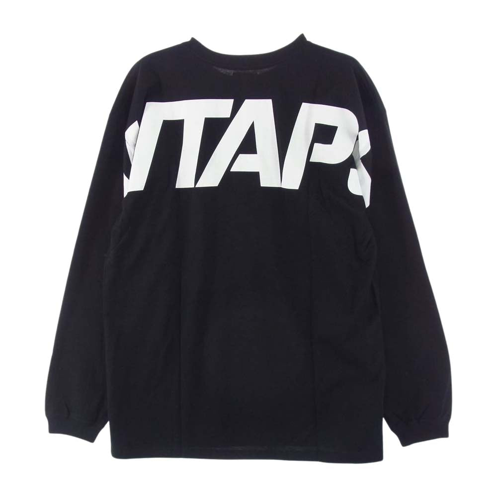 WTAPS ダブルタップス 20AW 202ATDT-LT01S STENCIL L/S TEE バックプリント ロゴ 長袖 Tシャツ ブラック系 X03【極上美品】【中古】