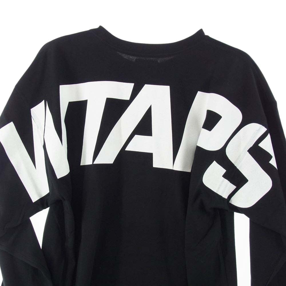 WTAPS ダブルタップス 20AW 202ATDT-LT01S STENCIL L/S TEE バックプリント ロゴ 長袖 Tシャツ ブラック系 X03【極上美品】【中古】