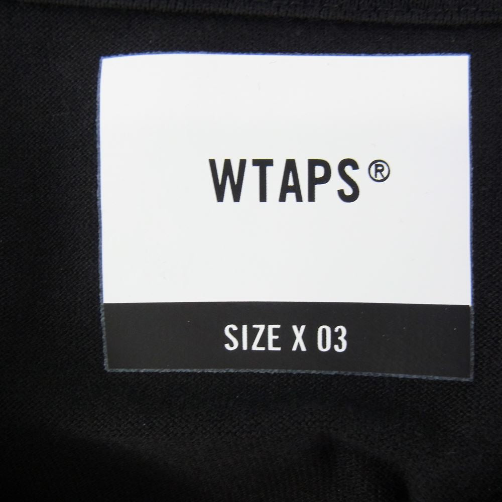 WTAPS ダブルタップス 20AW 202ATDT-LT01S STENCIL L/S TEE バックプリント ロゴ 長袖 Tシャツ ブラック系 X03【極上美品】【中古】