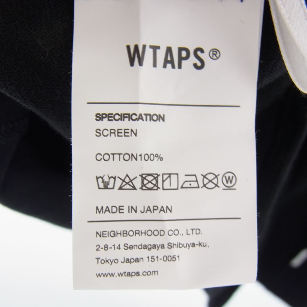 WTAPS ダブルタップス 20AW 202ATDT-LT01S STENCIL L/S TEE バックプリント ロゴ 長袖 Tシャツ ブラック系 X03【極上美品】【中古】