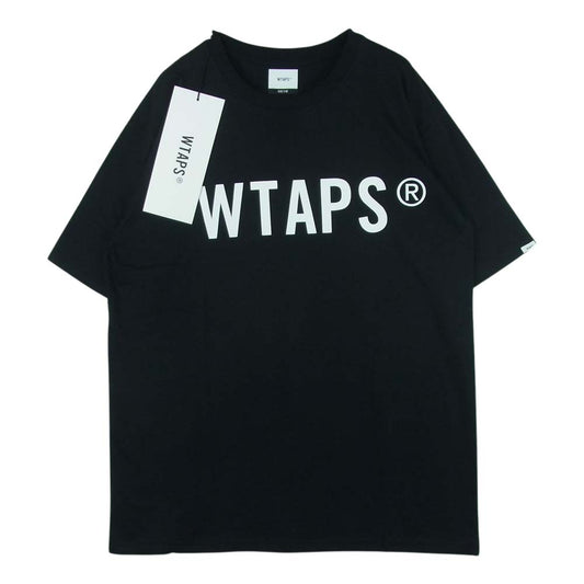 WTAPS ダブルタップス 20AW 202PCDT-ST02S WTVUA TEE ロゴ プリント 半袖 Tシャツ ブラック系 03【極上美品】【中古】
