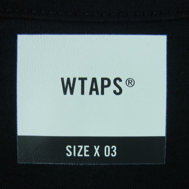 WTAPS ダブルタップス 20AW 202PCDT-ST02S WTVUA TEE ロゴ プリント 半袖 Tシャツ ブラック系 03【極上美品】【中古】