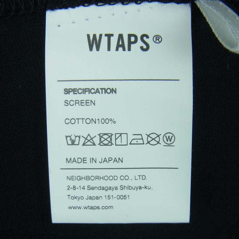 WTAPS ダブルタップス 20AW 202PCDT-ST02S WTVUA TEE ロゴ プリント 半袖 Tシャツ ブラック系 03【極上美品】【中古】