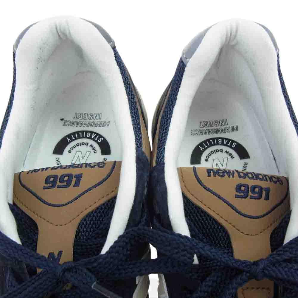 NEW BALANCE ニューバランス MADE IN ENGLAND イギリス製 M991DNB 991 スニーカー ダークネイビー系 USA10【中古】