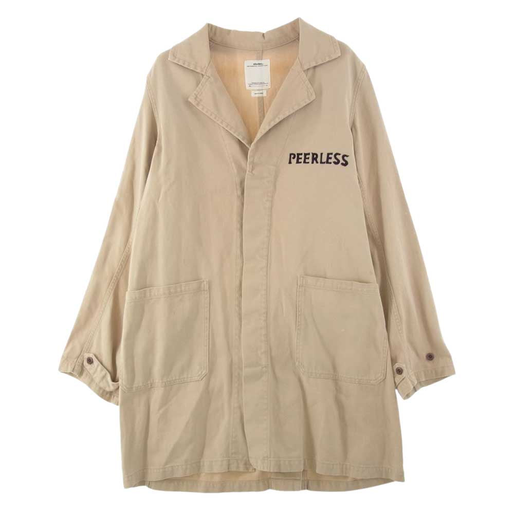 VISVIM ビズビム 0118205013014 18AW PEERLESS SHOP COAT 刺繍 ショップ コート ベージュ系【中古】