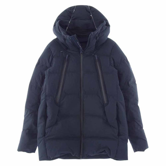 DESCENTE デサント MIZUSAWA DOWN COAT MOUNTAINEER HC 水沢 ダウン コート マウンテニア ハーフ ダウン コート ネイビー系 S【中古】