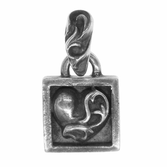 CHROME HEARTS クロムハーツ（原本無） FRAMED HEART フレームド ハート チャーム シルバー系【中古】