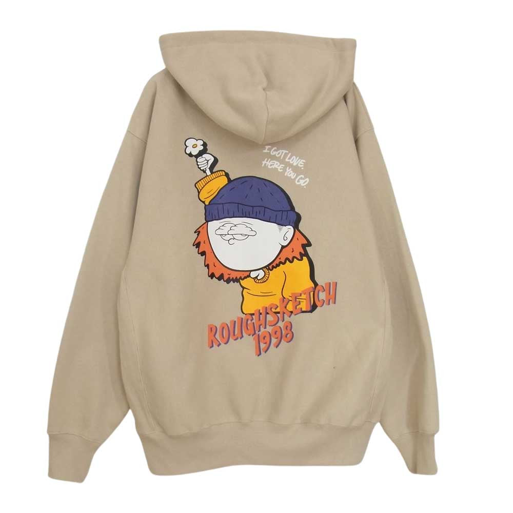 ラフスケッチクロージング I.G.L PULLOVER HOODIE プルオーバー フーディー パーカー ベージュ系 M【中古】