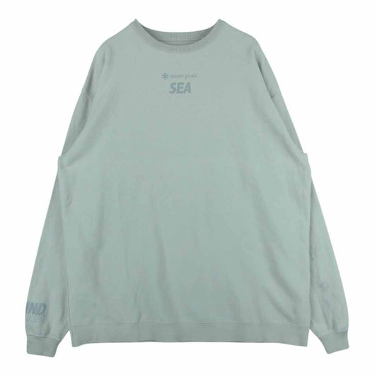 WIND AND SEA ウィンダンシー WAS-TS-21SU002 Snow Peak スノー ピーク CO/PE Dry L/S Tshirt ドライ 長袖 Tシャツ ライトグレー系 M【中古】
