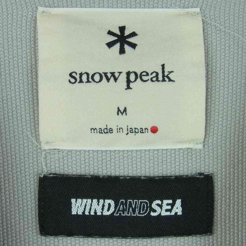WIND AND SEA ウィンダンシー WAS-TS-21SU002 Snow Peak スノー ピーク CO/PE Dry L/S Tshirt ドライ 長袖 Tシャツ ライトグレー系 M【中古】