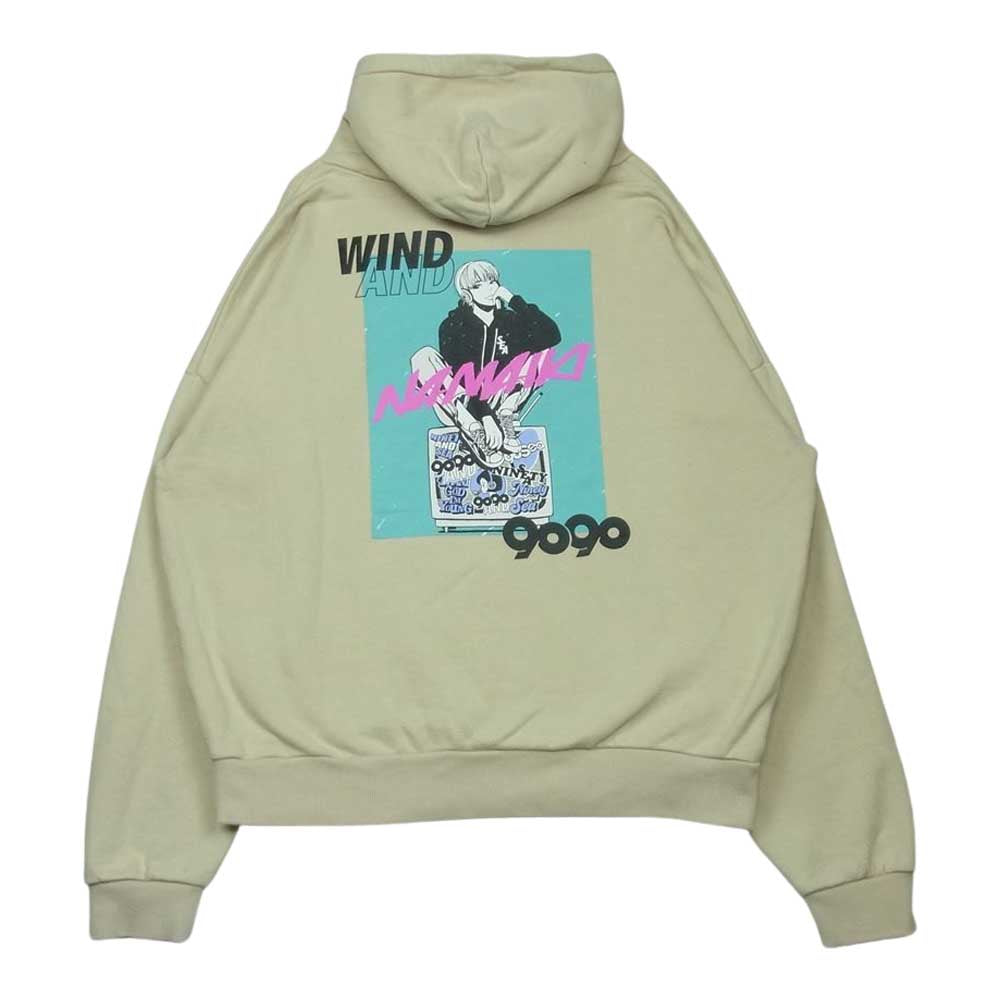 WIND AND SEA ウィンダンシー 9090 Hime NAMAIKI GIRL Hoodie ヒメ ナマイキ ガール フーディー パーカー ベージュ系 XL【中古】
