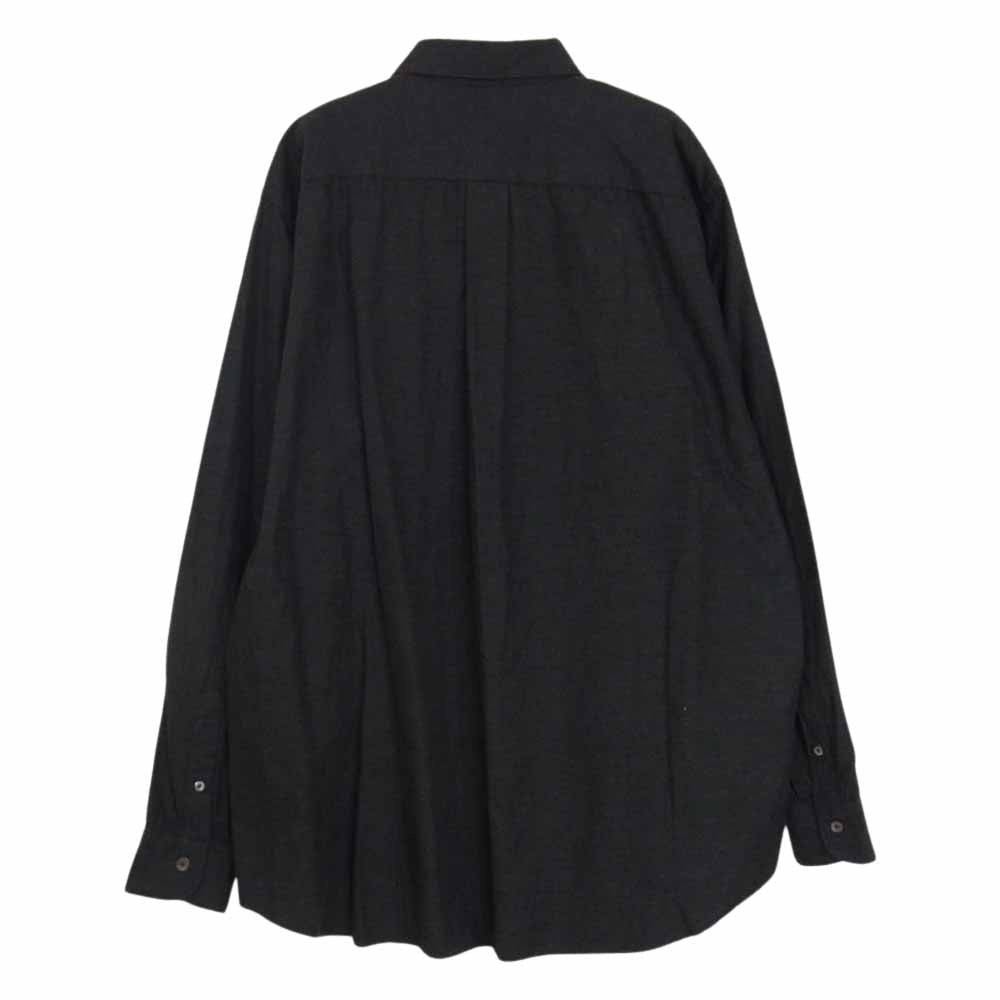 COMOLI コモリ 17AW L03-02002 コットンネル フランネル 長袖 コモリシャツ チャコール系 1【新古品】【未使用】【中古】