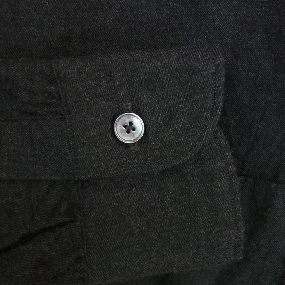 COMOLI コモリ 17AW L03-02002 コットンネル フランネル 長袖 コモリシャツ チャコール系 1【新古品】【未使用】【中古】