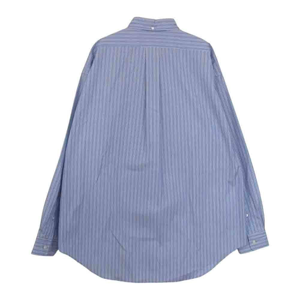 GRAPHPAPER グラフペーパー GM183-50079B Thomas Mason L/S B.D Box Shirt トーマスメイソン ボタンダウン ストライプ 長袖 ボックス シャツ ブルー系 2【新古品】【未使用】【中古】