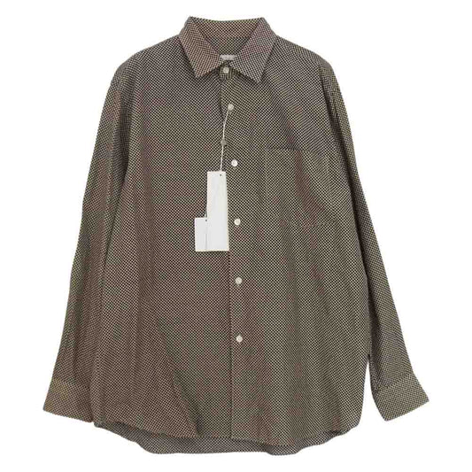 COMOLI コモリ 17SS K01-02004 シルク ドット 長袖 コモリシャツ  ブラック系 1【新古品】【未使用】【中古】
