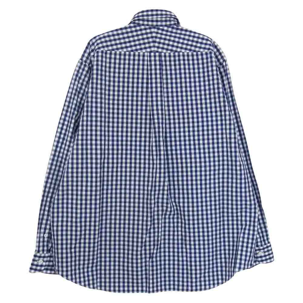 COMOLI コモリ 17SS K01-02001 ギンガムチェック 長袖 コモリシャツ ブルー系 1【新古品】【未使用】【中古】