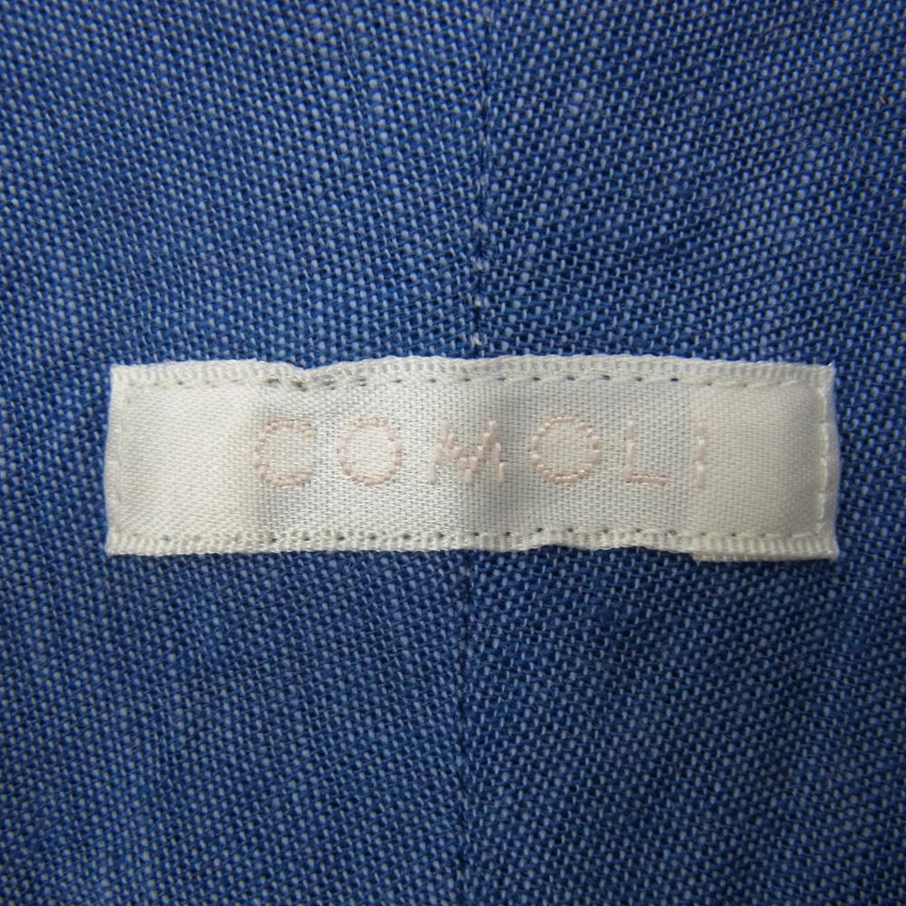 COMOLI コモリ 15AW 15F-02003 ベタシャン 長袖 コモリシャツ ブルー系 1【新古品】【未使用】【中古】