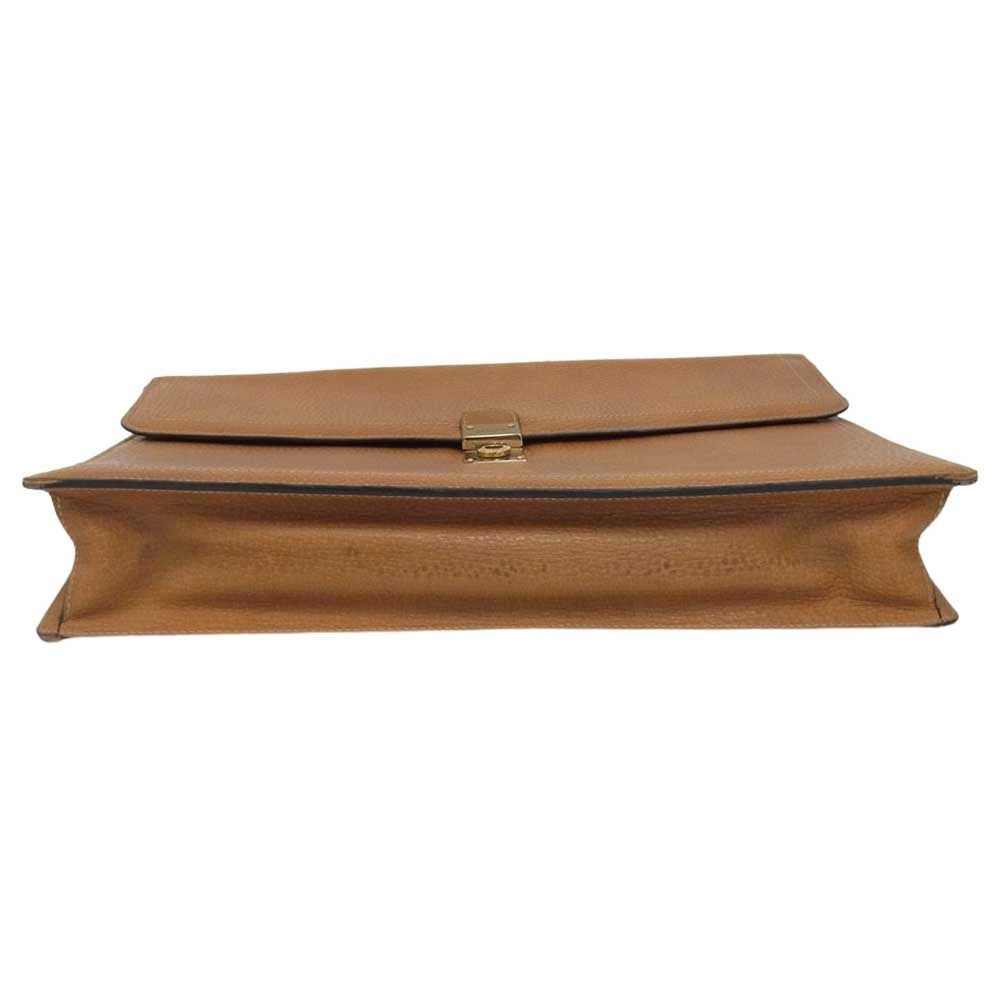 LOEWE ロエベ アナグラム レザー ブリーフケース ブラウン系【中古】