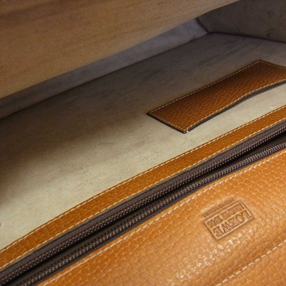 LOEWE ロエベ アナグラム レザー ブリーフケース ブラウン系【中古】