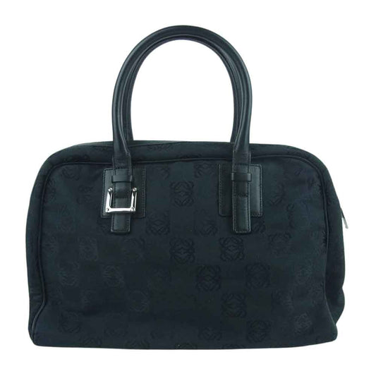 LOEWE ロエベ 070409 キャンバス アナグラム トート バッグ スペイン製 ブラック系【中古】