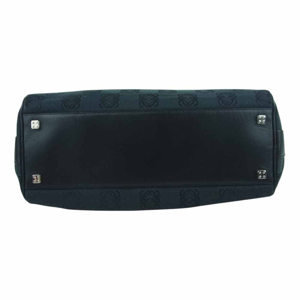 LOEWE ロエベ 070409 キャンバス アナグラム トート バッグ スペイン製 ブラック系【中古】
