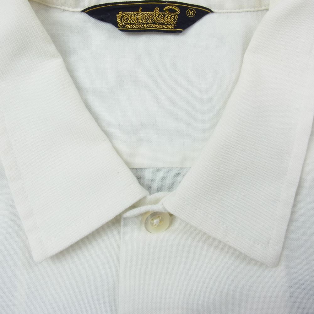 TENDERLOIN テンダーロイン T-BOWLS SHT ボウリング 刺繍ロゴ 半袖 シャツ ブラック刺繍 オフホワイト系 M【中古】