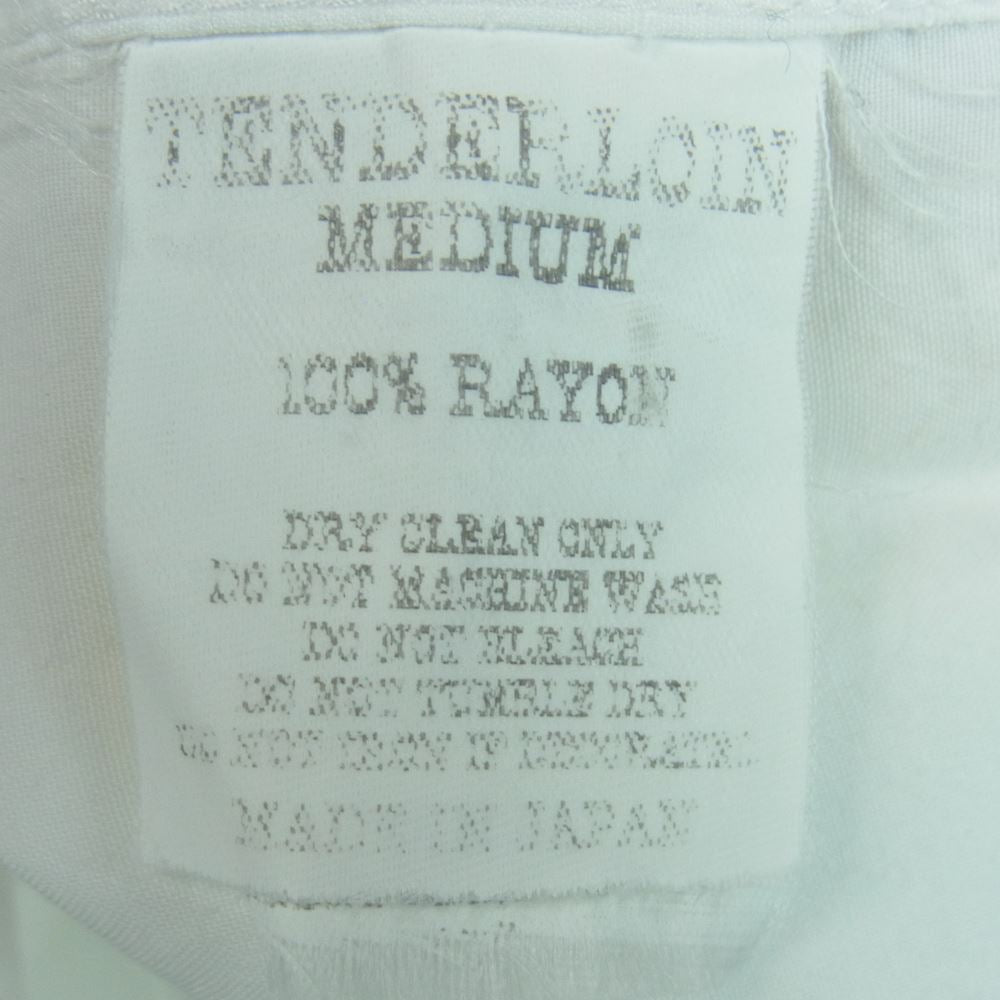 TENDERLOIN テンダーロイン T-BOWLS SHT ボウリング 刺繍ロゴ 長袖 シャツ ブルー刺繍 レーヨン 日本製 ホワイト系 M【中古】