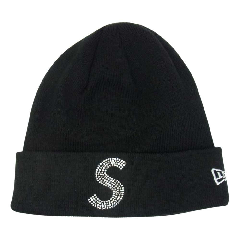 Supreme シュプリーム 21SS New Era Swarovski S Logo Beanie ニューエラ スワロフスキー Sロゴ ビーニー  ニット帽 ブラック系【中古】