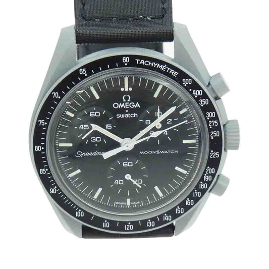 OMEGA オメガ × Swatch スウォッチ MISSION TO MOON バイオセラミック ミッション トゥー ムーン ブラック系 グレー系【中古】