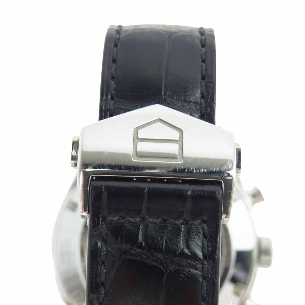TAG HEUER タグホイヤー CAR2014-4 カレラ キャリバー1887 クロノグラフ 自動巻き 黒文字盤  オートマ 時計 シルバー系 ブラック系【中古】