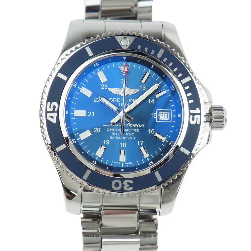 BREITLING ブライトリング A17365 スーパーオーシャンII ステンレススチール 自動巻き オートマ 時計  シルバー系【中古】
