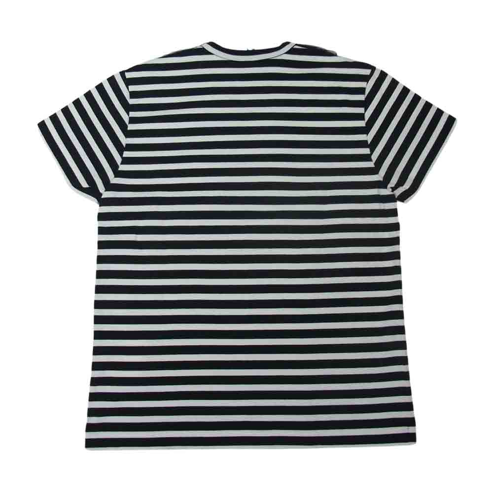 COMME des GARCONS コムデギャルソン noir kei ninomiya ノワールケイニノミヤ AD2018 3C-T008 チュールボーダー 半袖 カットソー ブラック系 ホワイト系 S【中古】