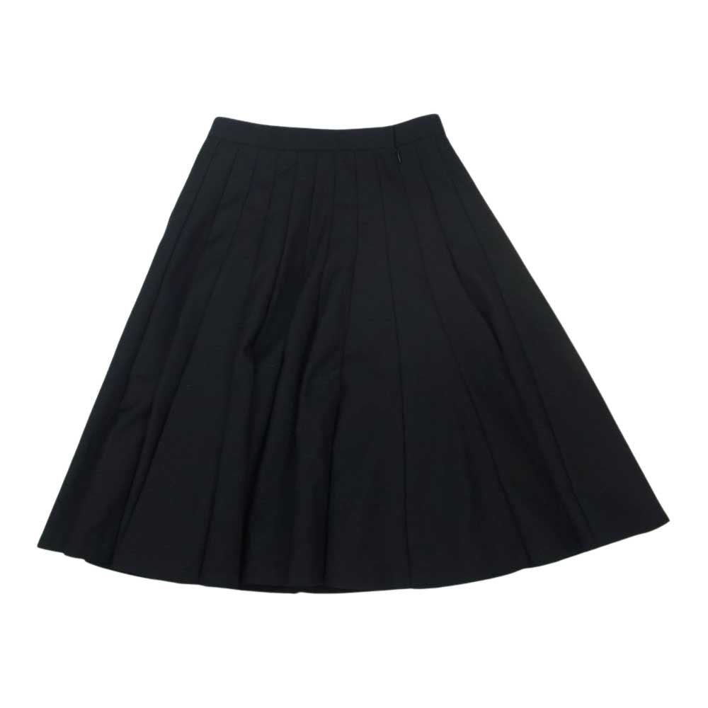 JUNYA WATANABE COMME des GARCONS ジュンヤワタナベコムデギャルソン JH-S010 AD2011 フレアプリーツ ウール スカート ブラック系 S【中古】