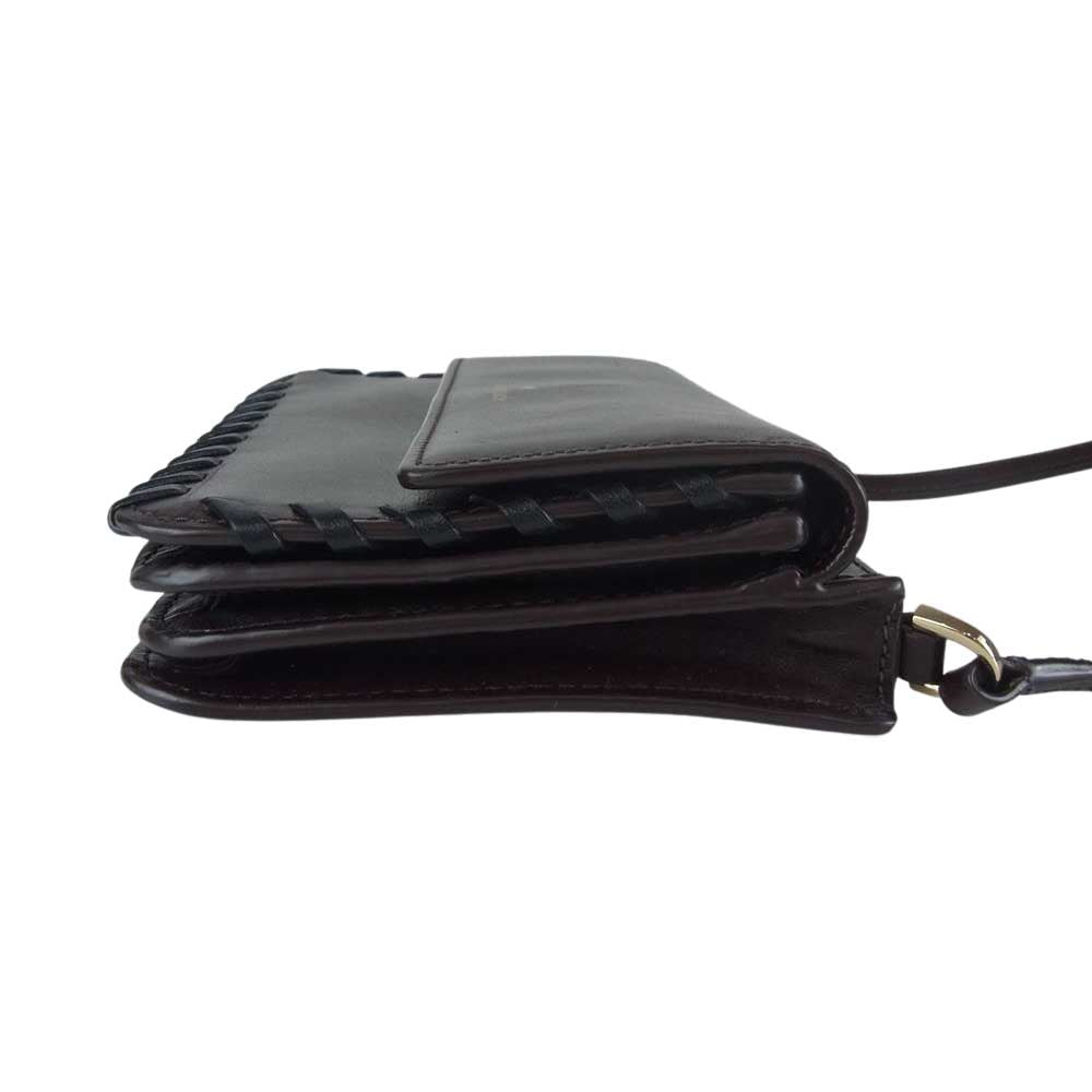 Kate Spade ケイトスペード J183 レザー ショルダー バッグ ブラウン系【中古】