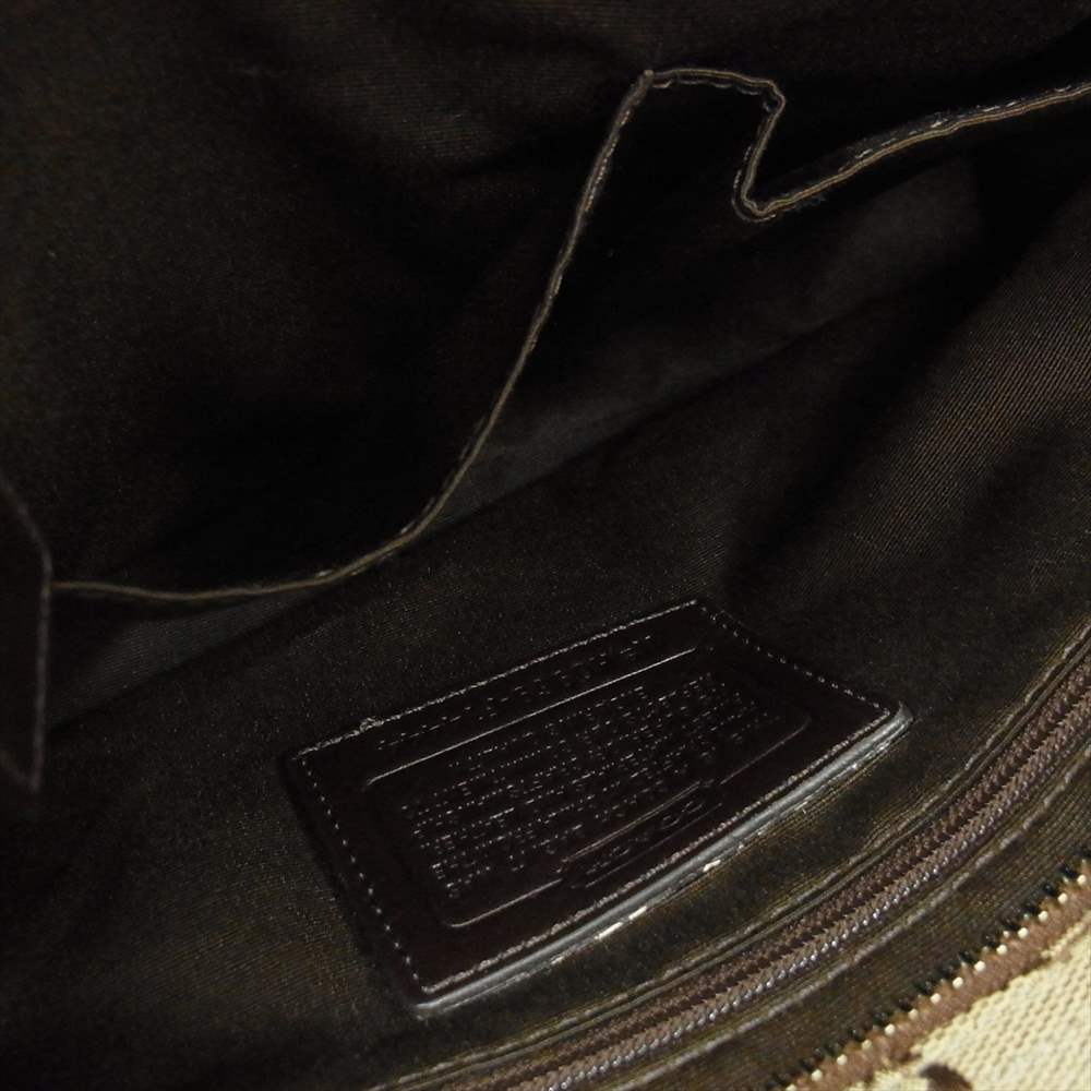 COACH コーチ F14444 ホースアンドキャリッジ 総柄 キャンバス切替 トートバッグ ブラウン系【中古】