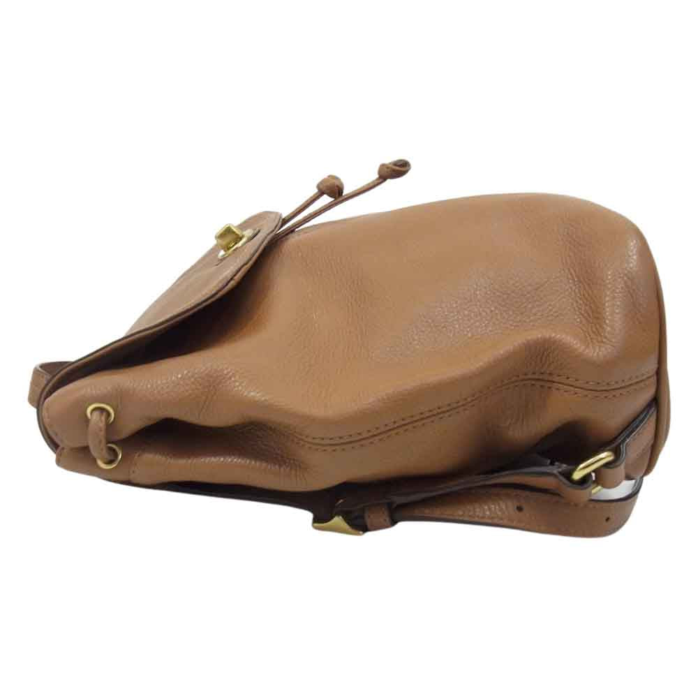 COACH コーチ F24385 レザー リュック ブラウン系【中古】