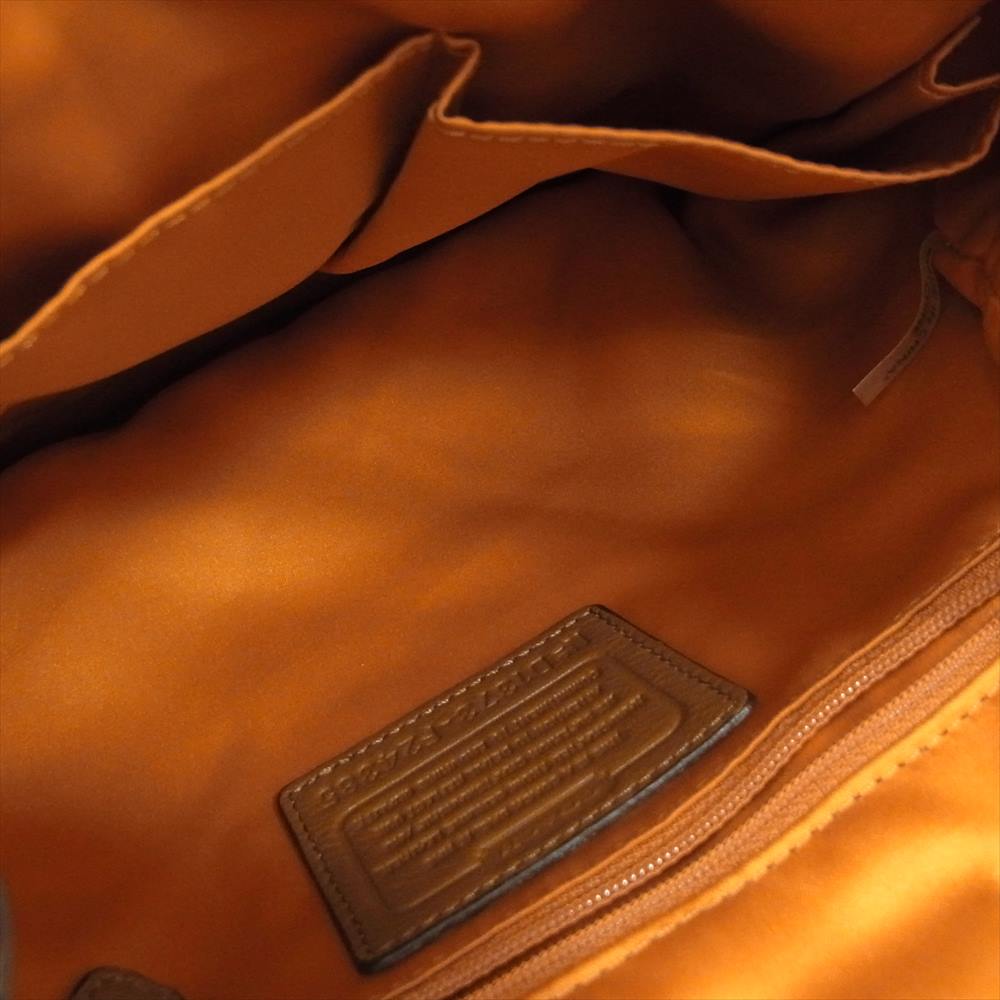 COACH コーチ F24385 レザー リュック ブラウン系【中古】