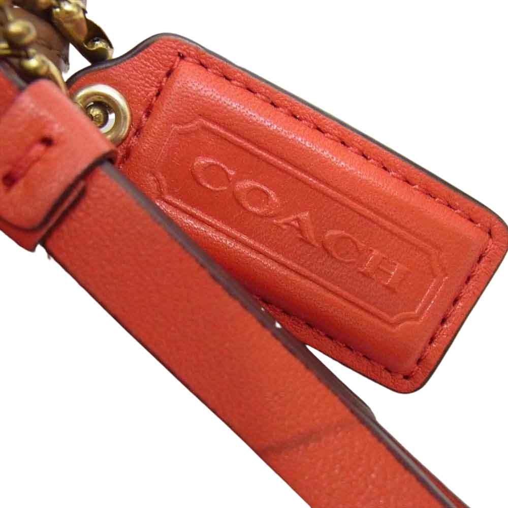COACH コーチ F24385 レザー リュック ブラウン系【中古】
